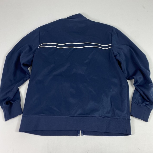 The North Face Jacket Mens XL Blue Full Zip Track Athletic Logo Sweatshirt - Picture 8 of 9